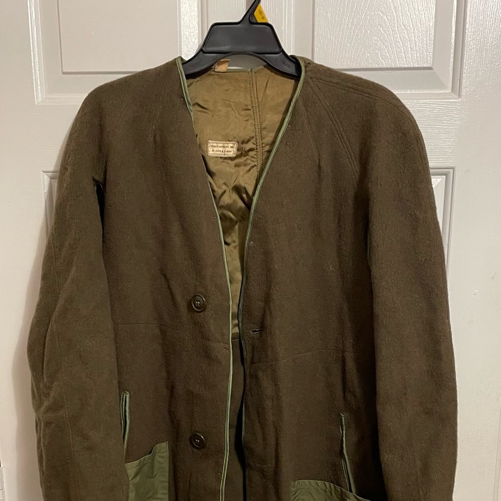 Vintage 1950s military overcoat liner